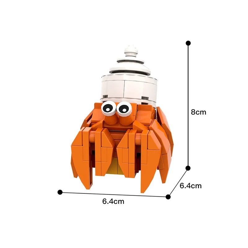 MOC Hermit Crab Building Blocks Model kawaii ocean Creatures Hermit Crab Bricks DIY Creative Toys Educational Children Gift