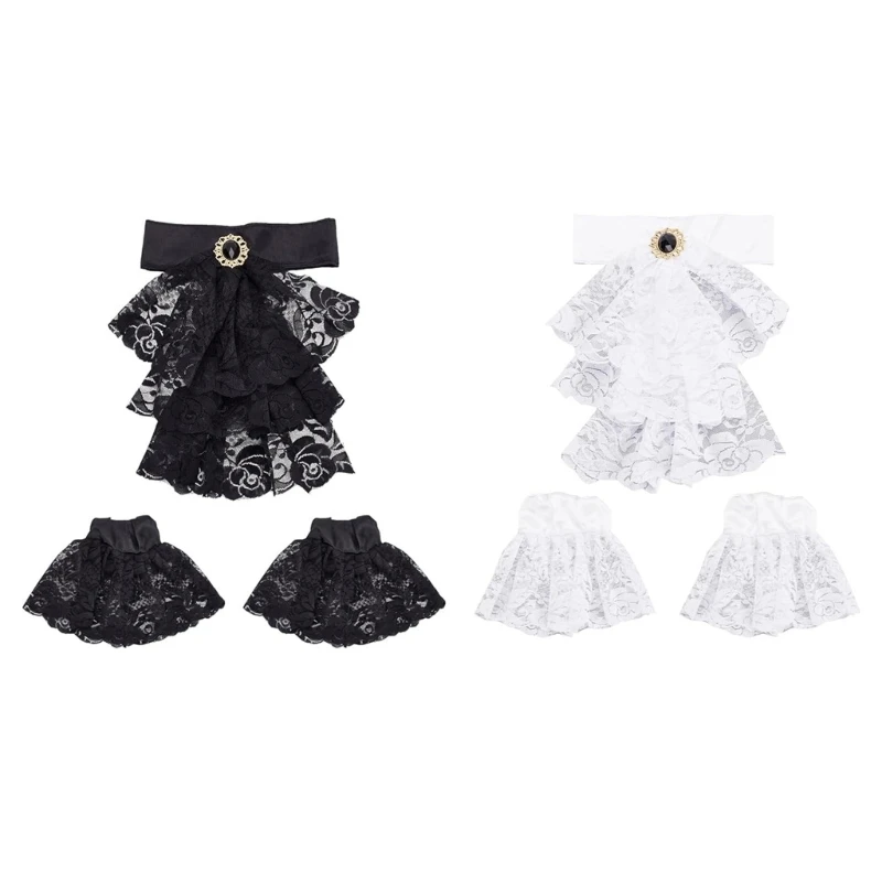 

5asd браслет с галстуком-воротником, комплект косплея, гофрированный елизаветинский воротник, средневековый косплей, рубашка,