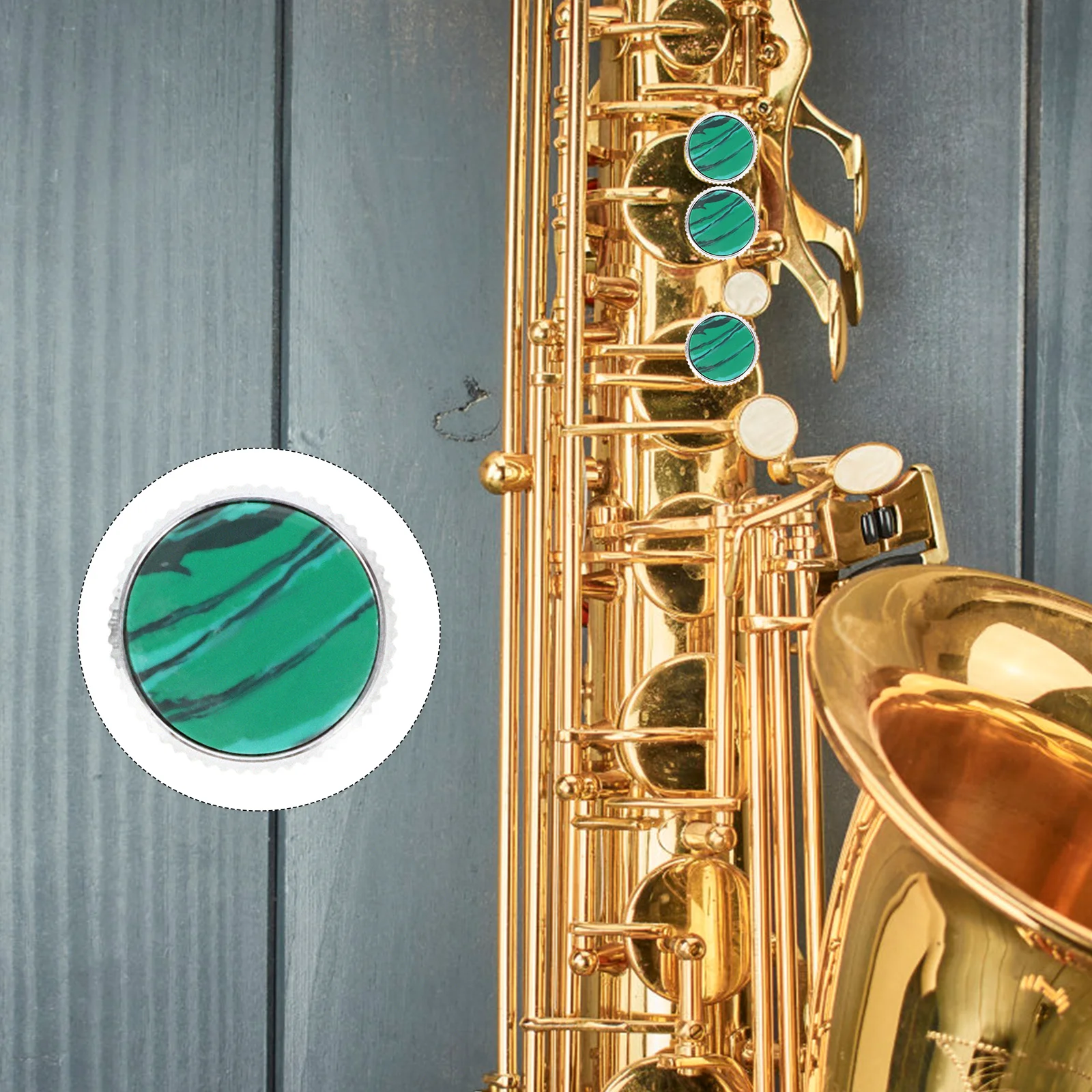

3pcs Saxophone Finger Buttons Green Replacement Parts For Trumpet Repairing Musical Instrument Accessories Saxophone Replacement