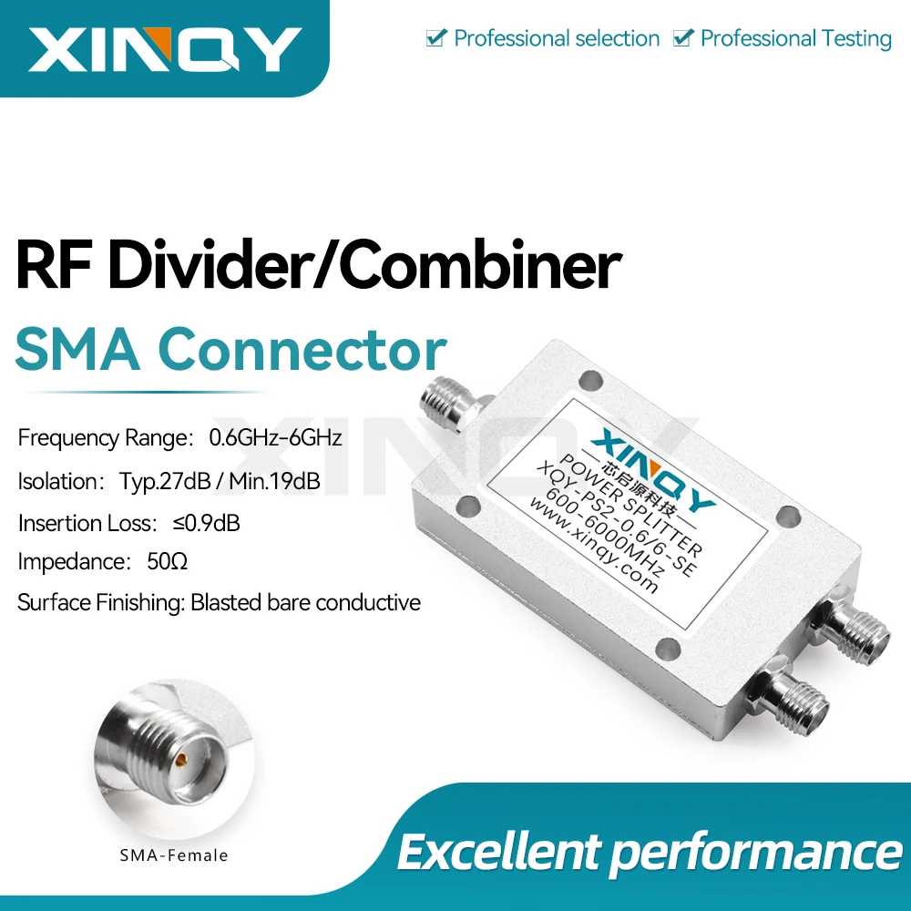 xinqy-sma-1x2-power-splitter-combiner-06-6ghz-600-6000mhz-rf-signal-distributor-for-wifi-bluetooth-testing