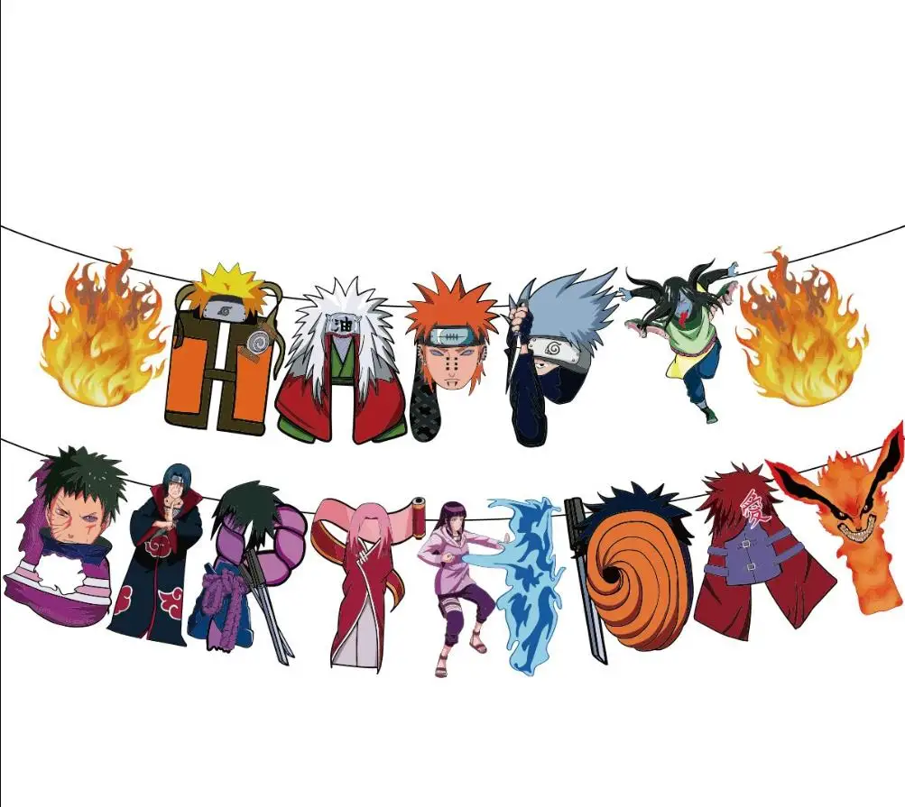 Naruto Kakashi Balloons Uchiha Sasuke Ballons Toy Happy Birthday Banner Party Uchiha Itachi Hatake Kakashi Kid Birthday Gifts