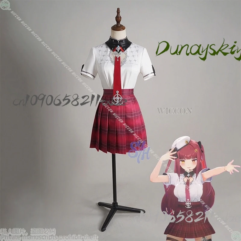 أزياء VTuber Houshou Marine Youtuber Hololive المثيرة للفتيات والنساء أزياء تنكرية لحفلات أعياد الميلاد JK Y2K Punk Jirai Kei Halloween