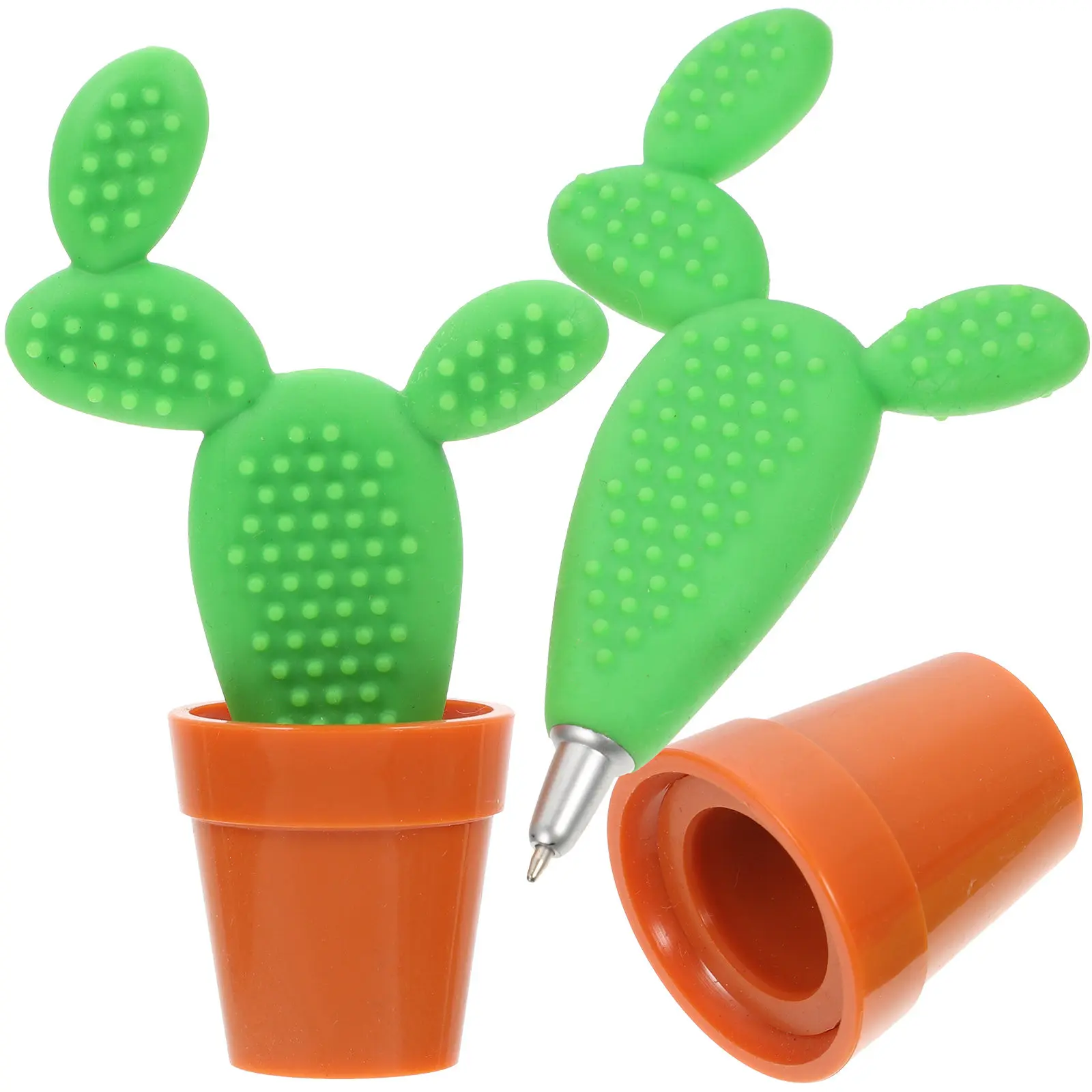 

2Pcs Cactus Ballpoint Pen Cute Bonsai Plant Creative Student Writing Pens Signing Stationery Supplies Fun Gift for