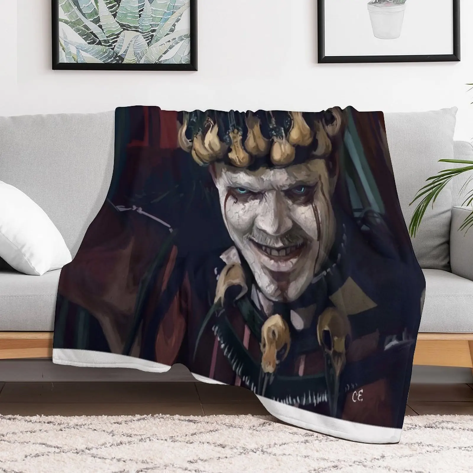 

Ivar the Boneless King of the Vikings Painting Throw Blanket Nap Decorative Beds Large Blankets