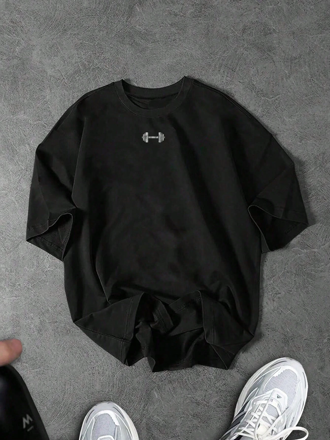 Herren Bedrucktes Lockeres Rundhals-Sommer-Sport-T-Shirt Fitness-Bekleidung Lauf-T-Shirt und Weste Sport-Oberteil Schnelltrocknendes Shirt