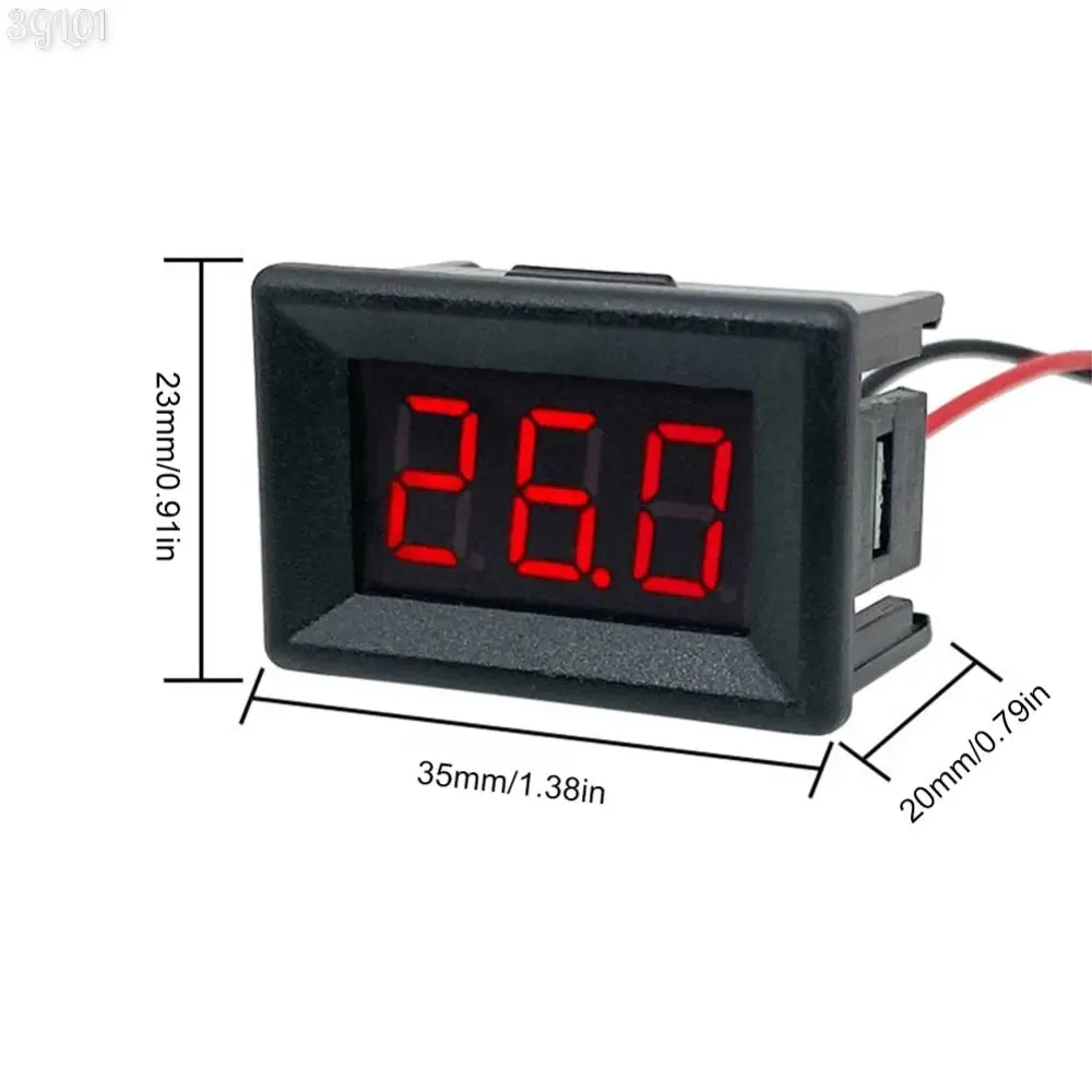 DC0-30V 0.36inch 2-Wire Digital LED Display Panel Digital LED Mini Display Module LED Digital Voltmeter for Car Motorcycle