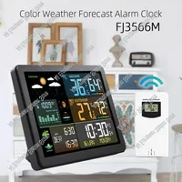 Multifunction Weather Station Alarm Clock Thermometer Hygrometer Color Screen Wireless Sensor Sunrise Sunset Hygrothermograph