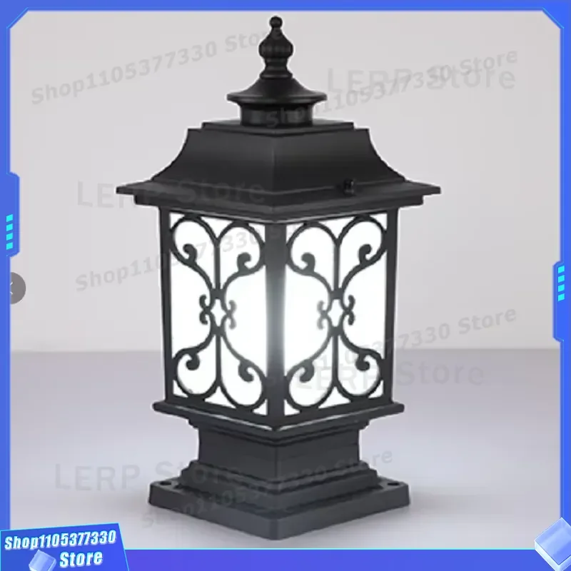 Modern LED Outdoor Wall Light Waterproof Garden Lamp for Door Post Patio Fence Exterior Lighting Fixture Black Aluminum Body 2