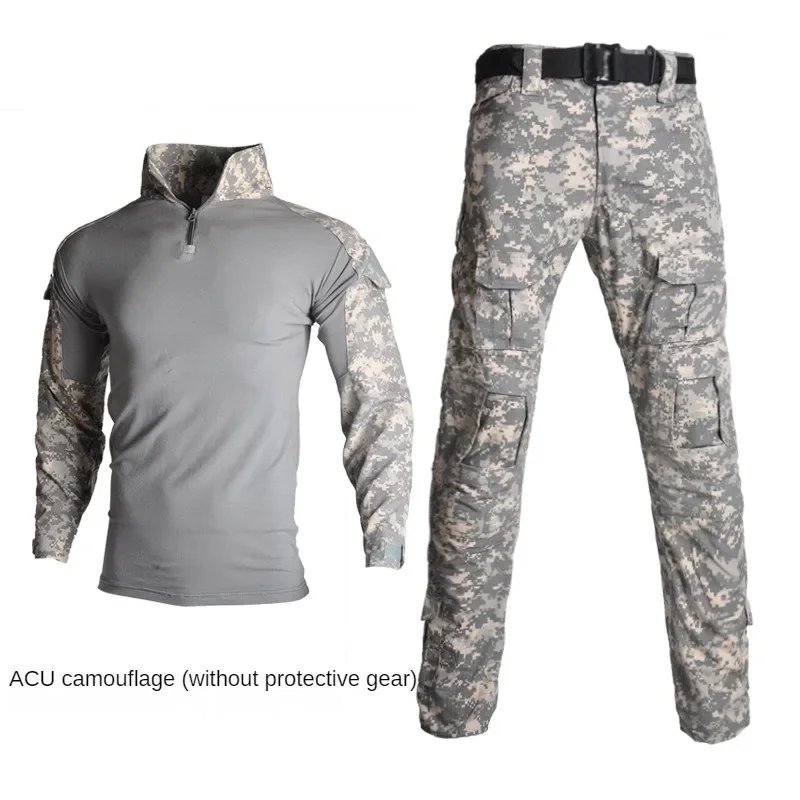 Rana manica lunga CP Training ACU Frog Camouflage Suit senza equipaggiamento protettivo uniforme militare tattica 4XL