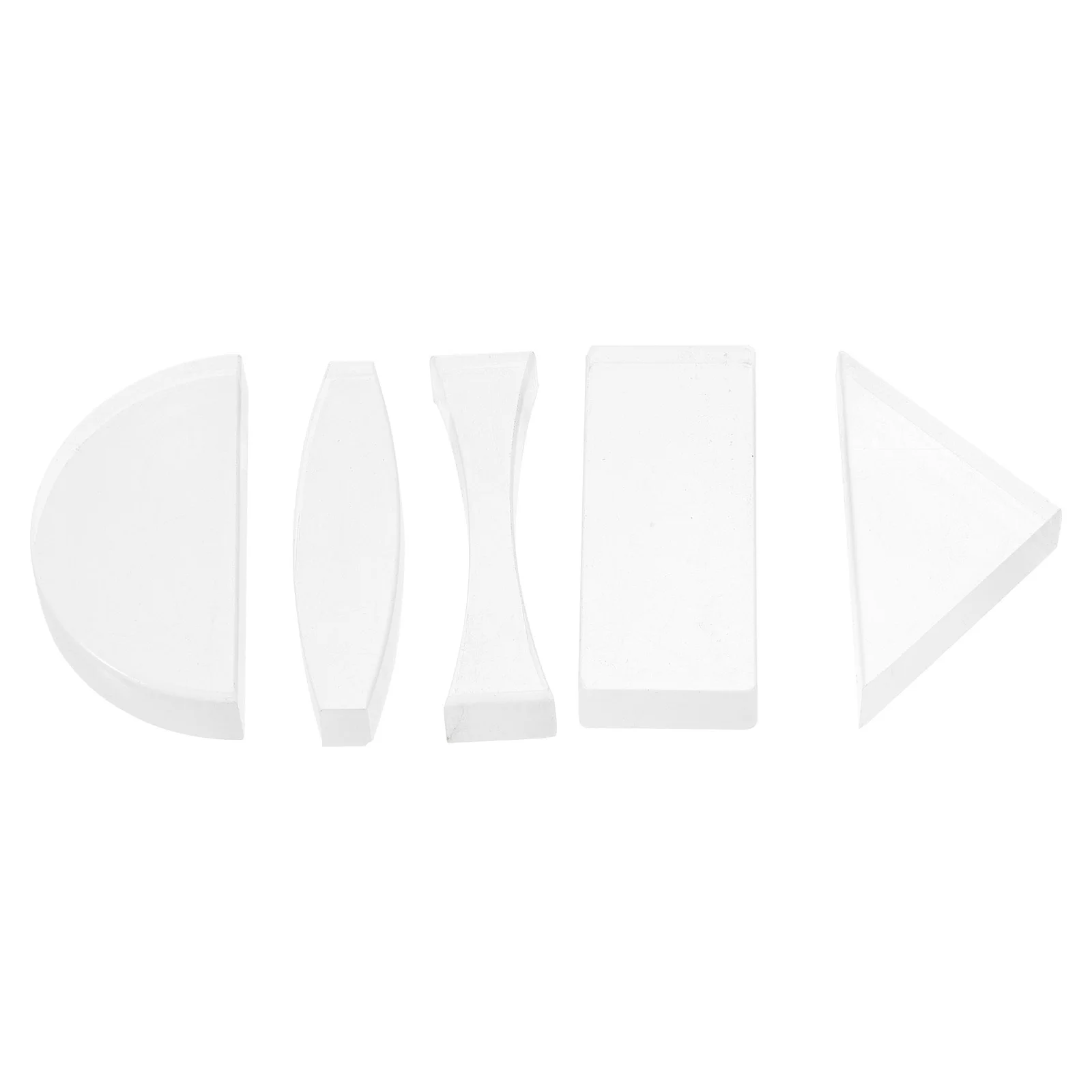 5 قطعة عدسات تجربة بصرية مادية احترافية مقعرة محدبة للتعلم الفعال لانكسار الضوء والتقارب