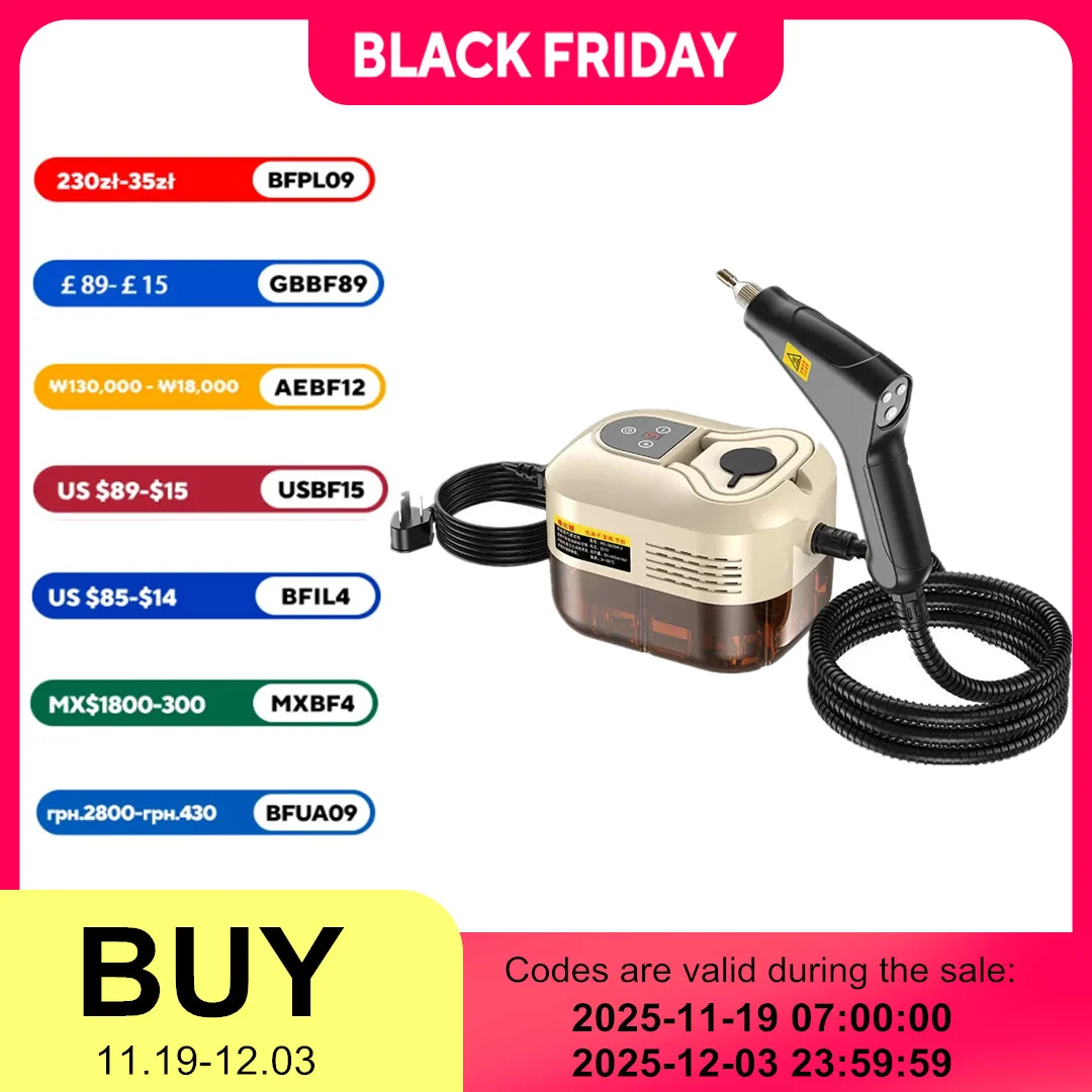 High-Temperature Steam Cleaner Steamer Intelligent Digital Display Kitchen Lampblack Machine Switch Cleaning Machine Household