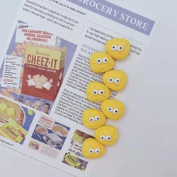 8pcs Cartoon cute eyes cheese Fridge Magnet Photo Wall message board Bulletin board decoration Magnetic stickers Home Decor