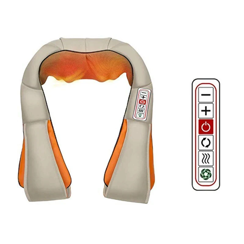 3D Kneading & Shiatsu Massage Shawl Pillow with Heat Therapy - Portable Neck Shoulder Back Massager for Home, Office Use - Relie image 4