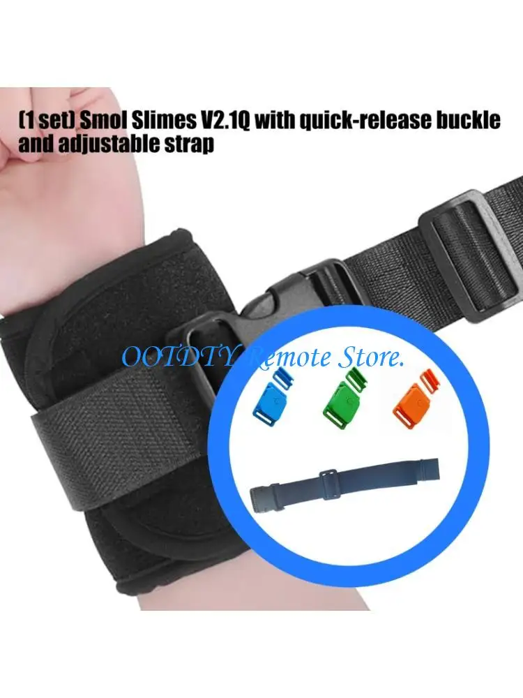 

Trackers for Tracking in Virtual Reality Include Quick Release Strap for SlimeVR