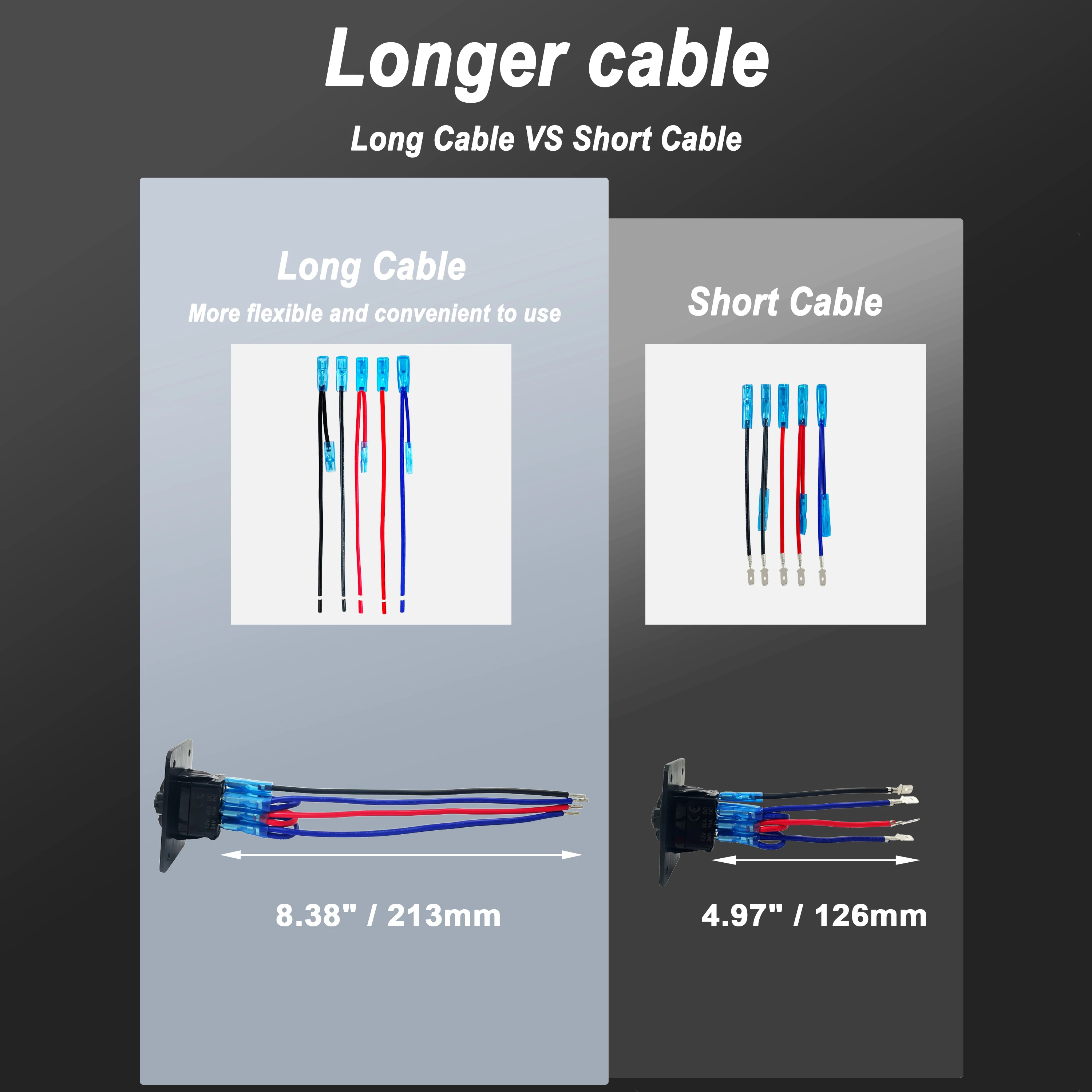 Extended Version 5Pin 7Pin Jumper Wires for Car Boat Rocker Switch Connection ,Wire Cable, Auto Accessories