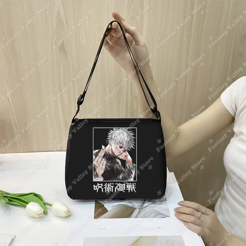 Bolsos de hombro de Anime japonés Jujutsu Kaisen, bolso de mano de Gojo Satoru Ryomen Sukuna, bolsa de mensajero, bolsas de almacenamiento para