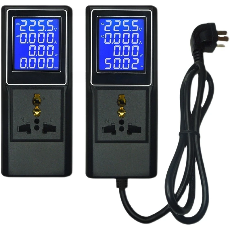 

Charging household multi-function 10 display power meter, metering socket power consumption, monitor detector
