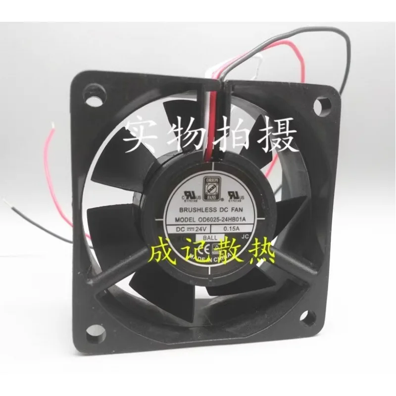 D+FOR ORION FAN OD6025-24HB01A DC24V 0.15A 60*25MM 3-Wire Cooling Fan 1PCS