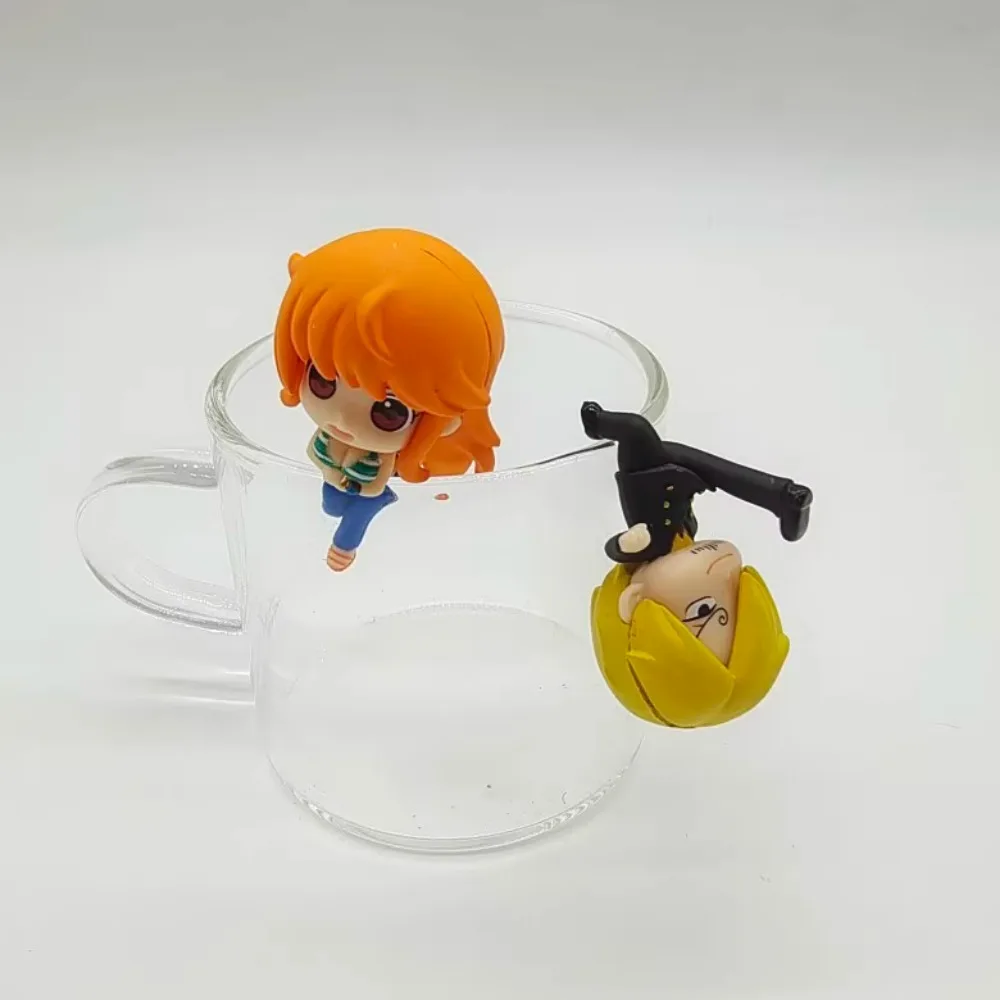 Ein stück affe d. Ruffy Nami Sanji Usopp Tony Tony Chopper Nico Robin Tasse hängende Ornamente Modell Anime Figur Spielzeug 4cm