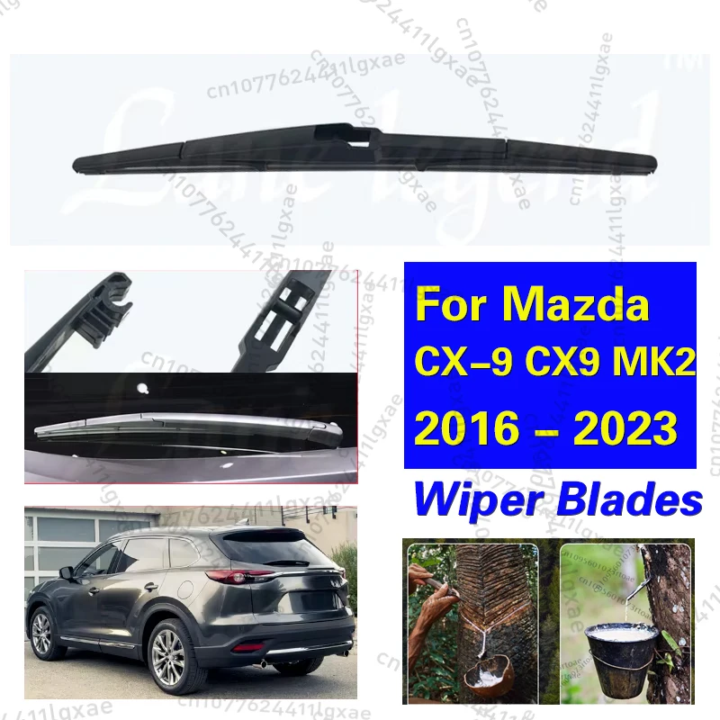 

Car Wiper 14" For Mazda CX-9 CX9 MK2 2016 - 2023 Windshield Rear Wiper Blade Windscreen Rear Window Rain Brush Car Accessories
