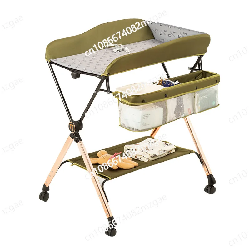 

Diaper Table Baby Care Table Export Quality Stable Upgrade Multifunctional Foldable Massage Touch Five-speed Adjustable