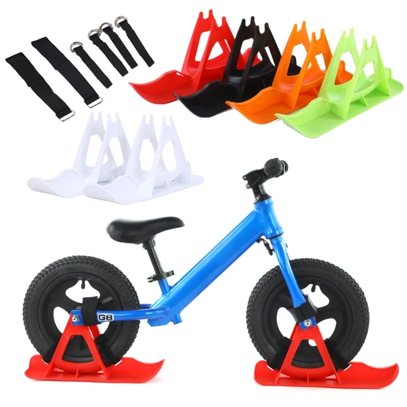 

Ski Plate Wheelblades Sled Skiing Board Outdoor Snow Scooter Sled Ski Attachment for Stroller, Balance Bikes, Wheelchair 24BD