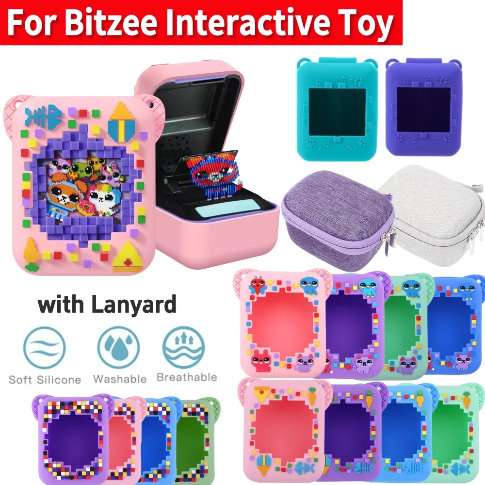 Für Bitzee Digital Pet Interaktive Virtuelle Spielzeug Silikon Abdeckung Schutzhülle Stoßfest Schutzhülle Lagerung Halter für Bitzee
