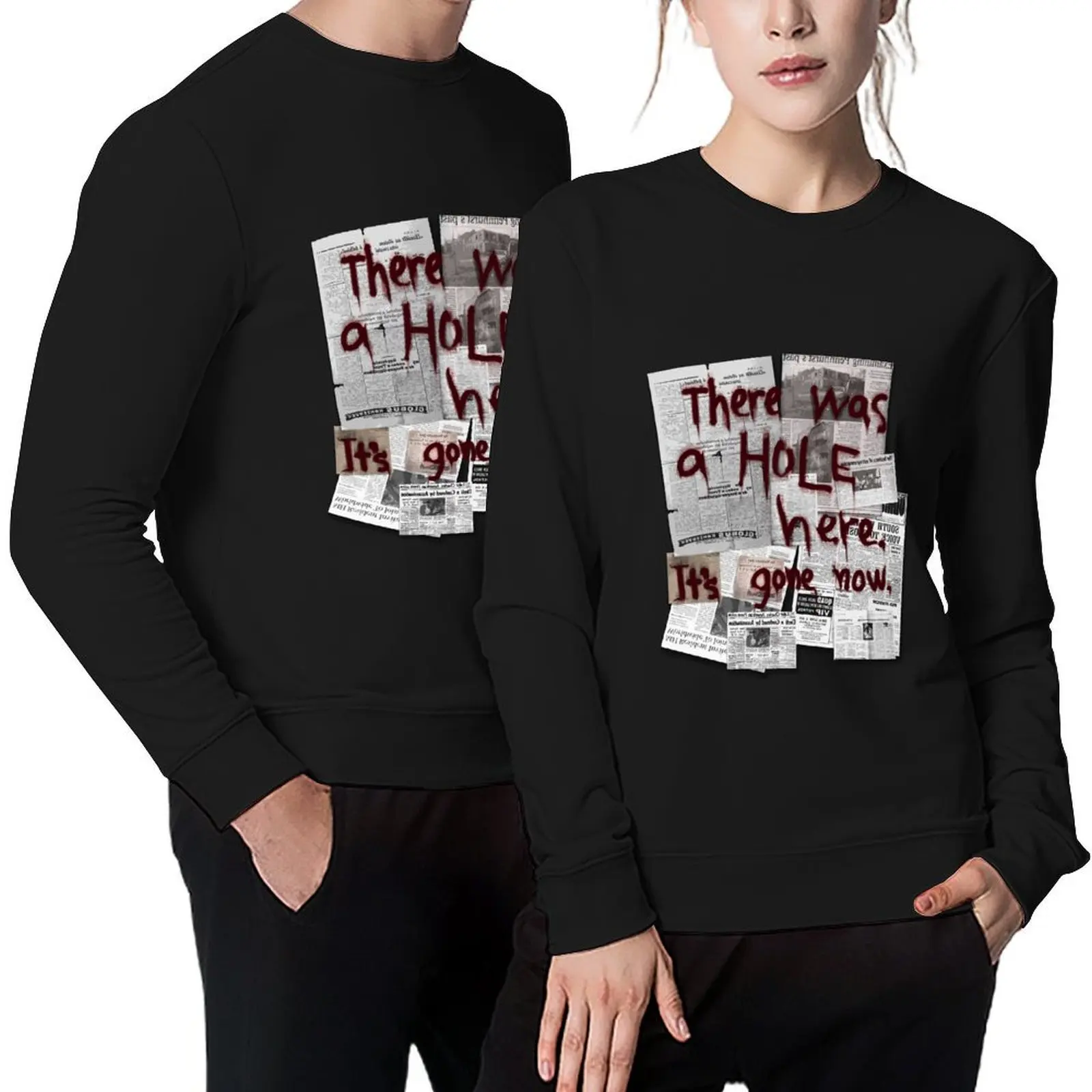 

There Was a HOLE Here. It's Gone Now. Pullover blouse anime clothes japanese style tracksuits new in hoodies & sweat-shirt