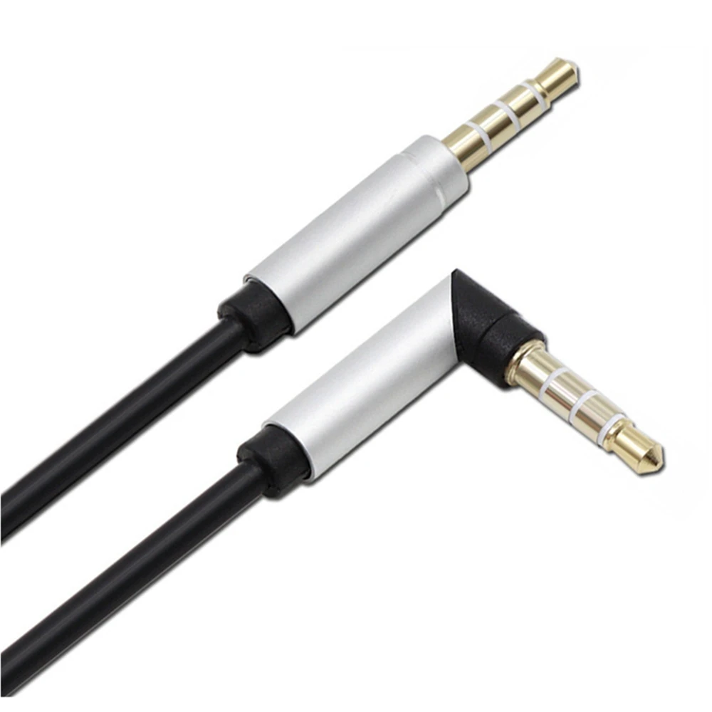 Jack 3,5 mm AUX-kabel Audiokabel 3,5 mm stopcontacten Luidsprekerkabel 4-polige hoofdtelefoon Auto MP3 AUX-kabel Verlengstekker