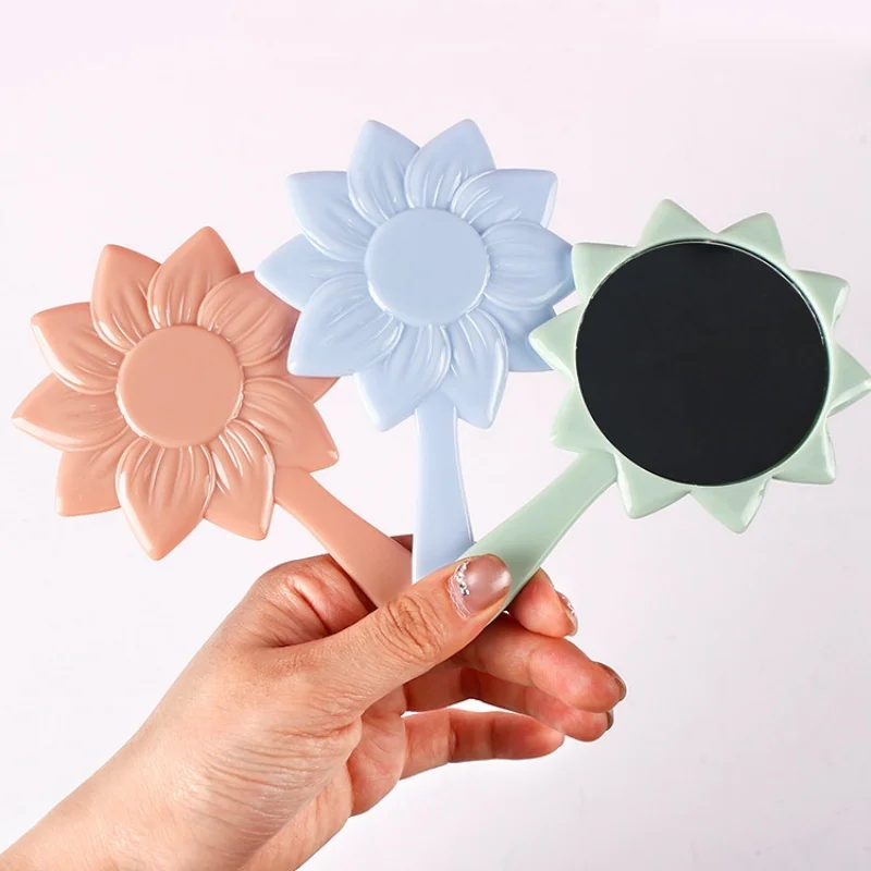 

Sunflower Handheld Makeup Mirror Portable High Definition Beauty Mirror Student Dormitory Vanity Pocket Cosmetic Looking Glass