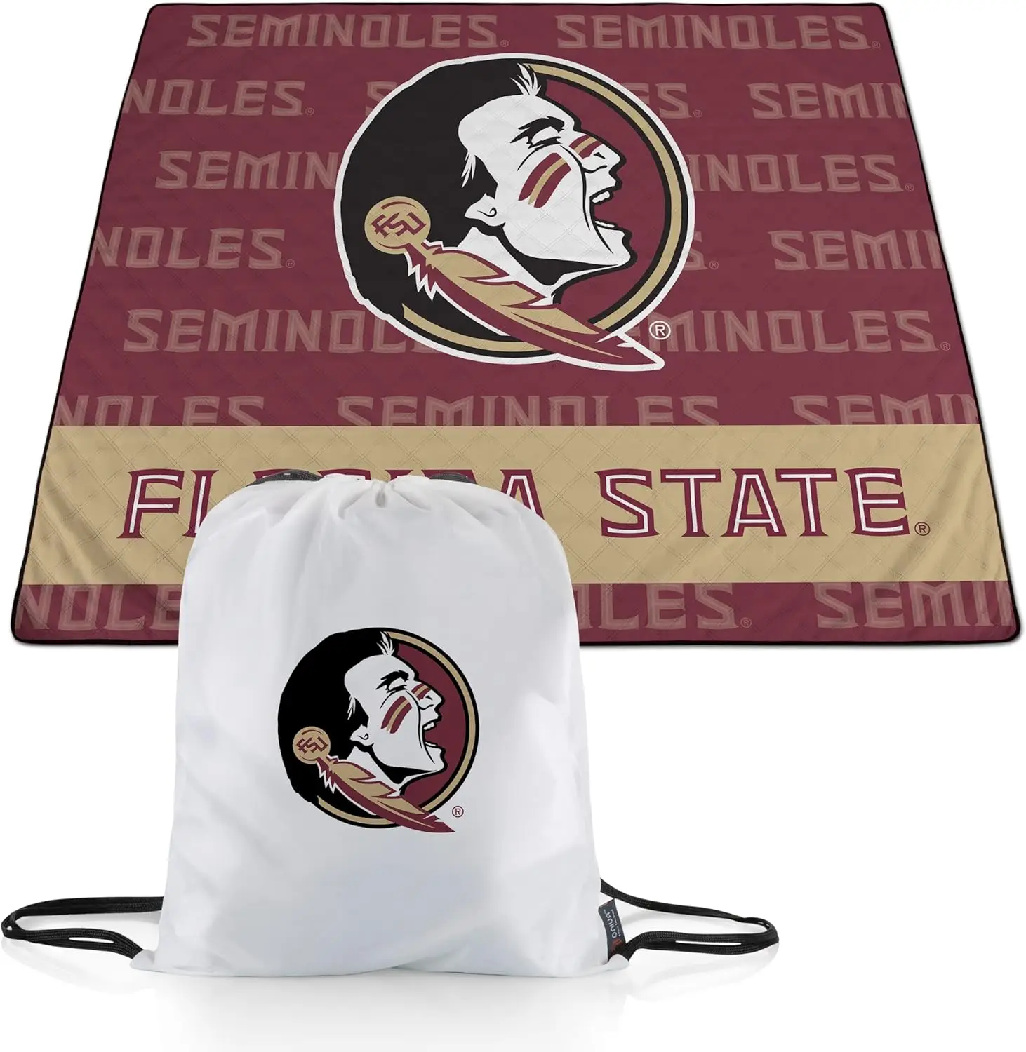 

Плед для пикника NCAA Florida State Seminoles Impressa, легкий пляжный плед, можно стирать в машине, плед для отдыха на природе