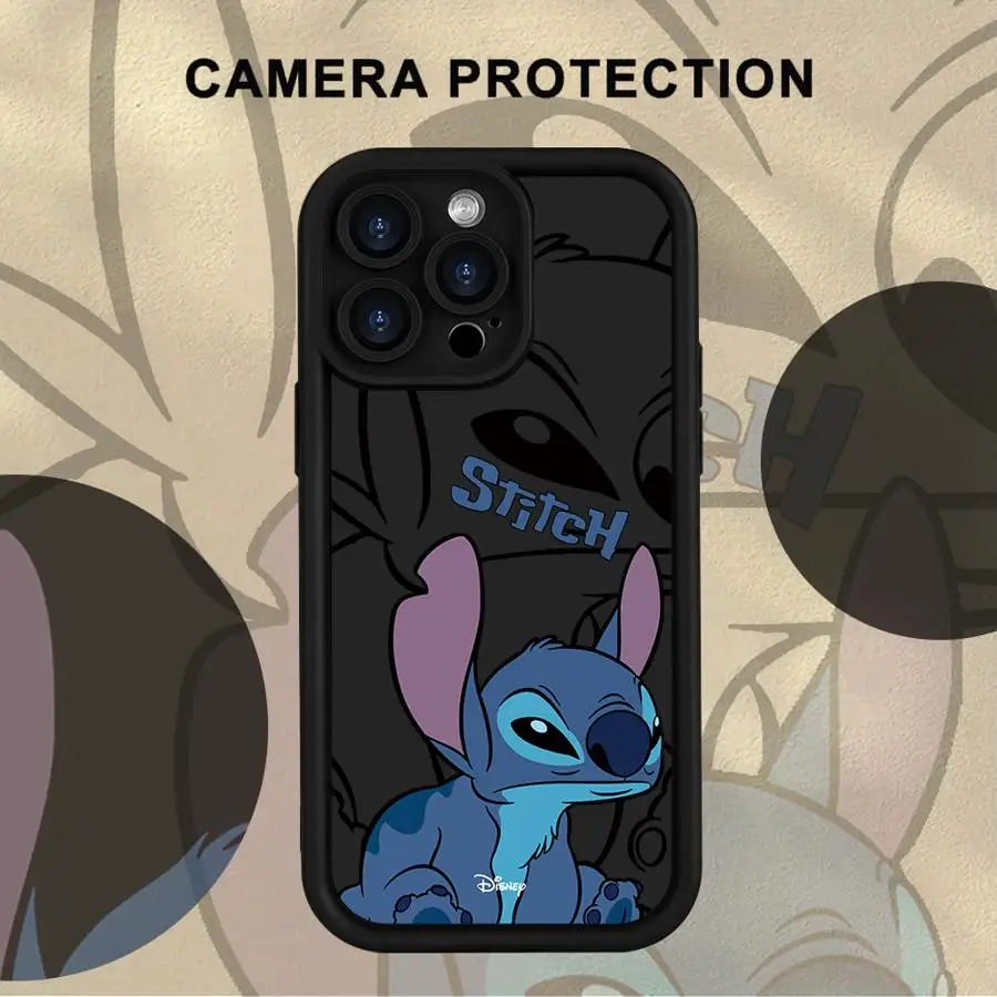 حافظة هاتف CuteLilo Stitch لهاتف آيفون 13 17 Air 16e 11 12 14 16 17 Pro Max 15 Plus غطاء ناعم