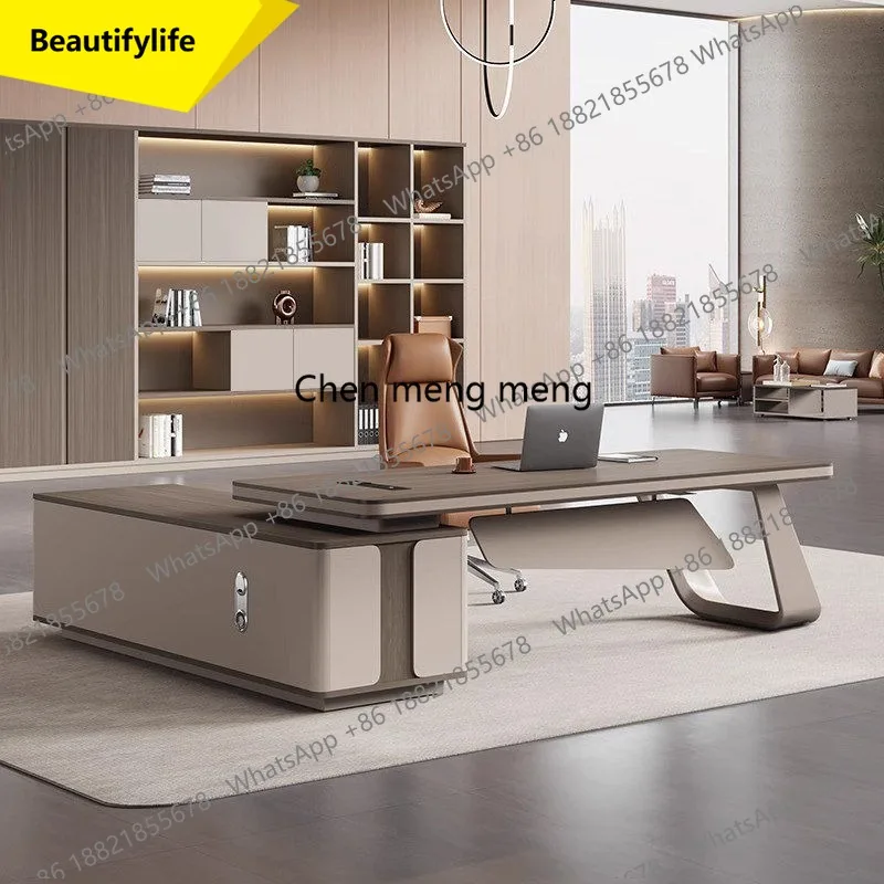 

X188 Light luxury boss desk, simple modern chairperson's desk, large desk manager's office desk and chairs