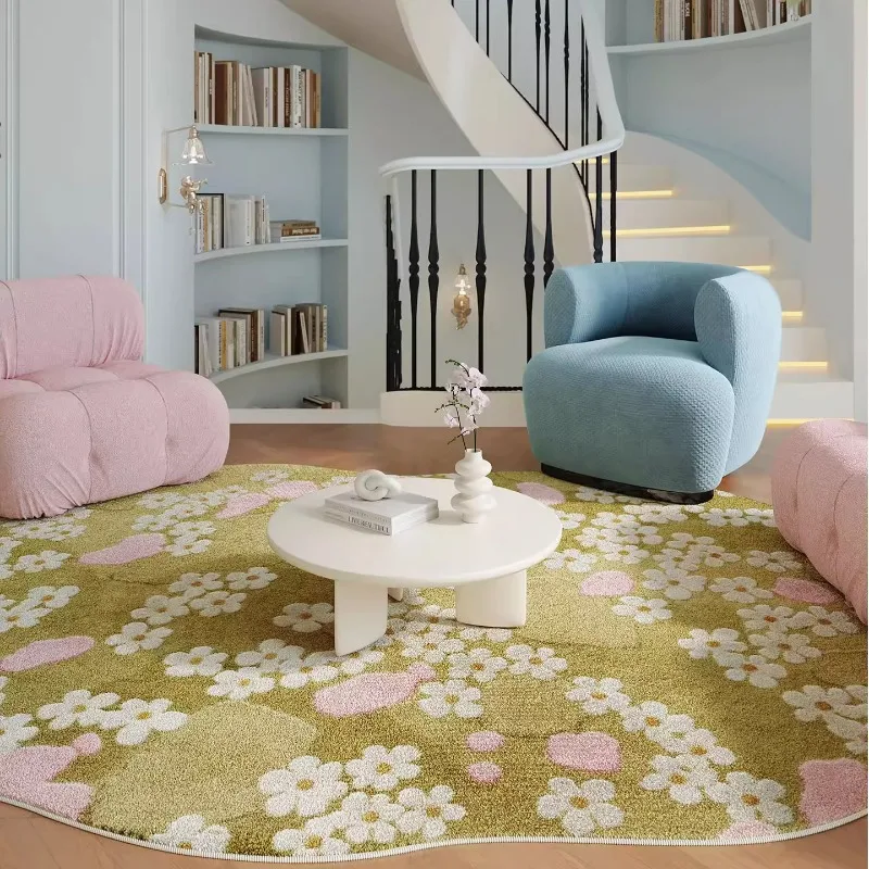 

Ковер для гостиной нестандартной формы, современный, с цветочным абстрактным креативным минималистичным дизайном, для спальни, домашнего декора, для прихожей, коврик