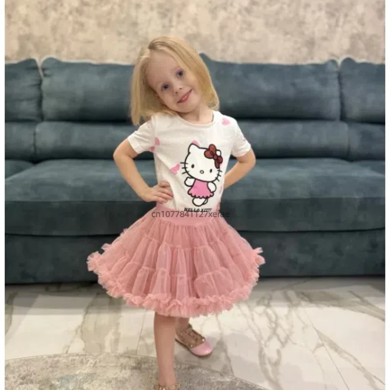 Saia de balé infantil nuvem suporte 30cm curta menina vestindo saia de princesa lolita super top versátil saia diária desossada
