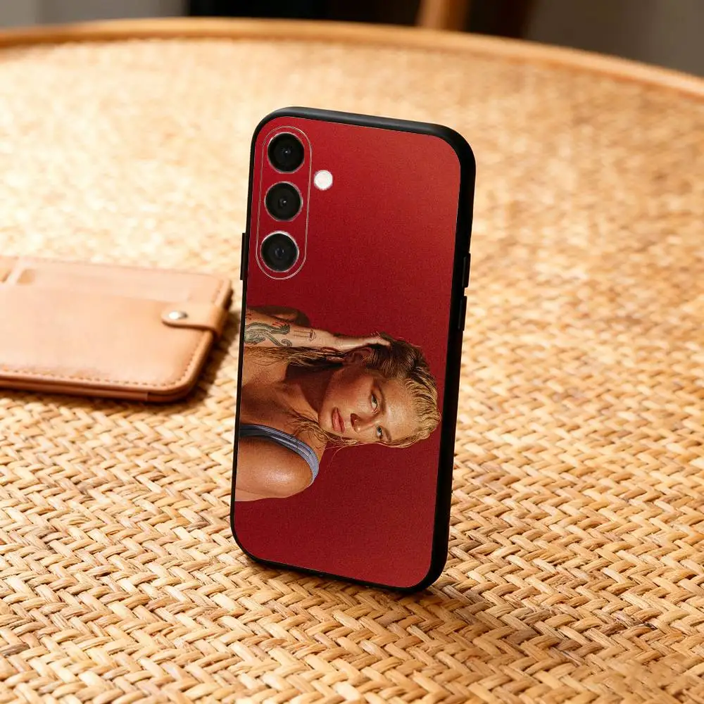 حافظة هاتف S-Singer K-Kesha لهاتف سامسونج A73,72,71,A52,51,40,41,A22,A32,31,A13, غلاف أسود ناعم