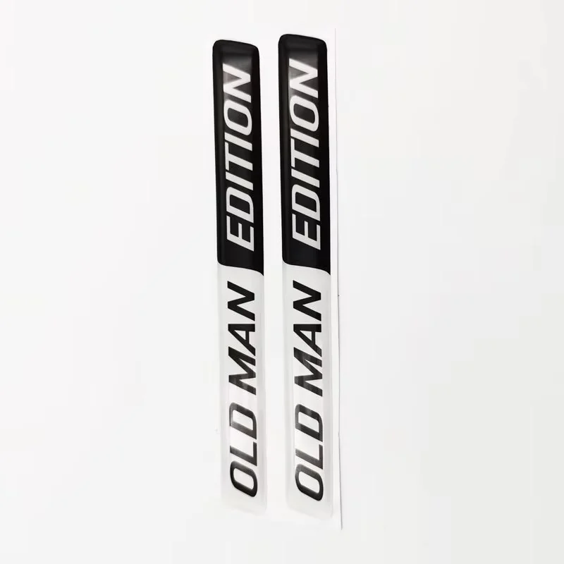 2pcs Old Man Edition 3D Epoxy Emblem Stickers Funny Car Decals For Fender Door Waterproof Universal Fit All Model image 6