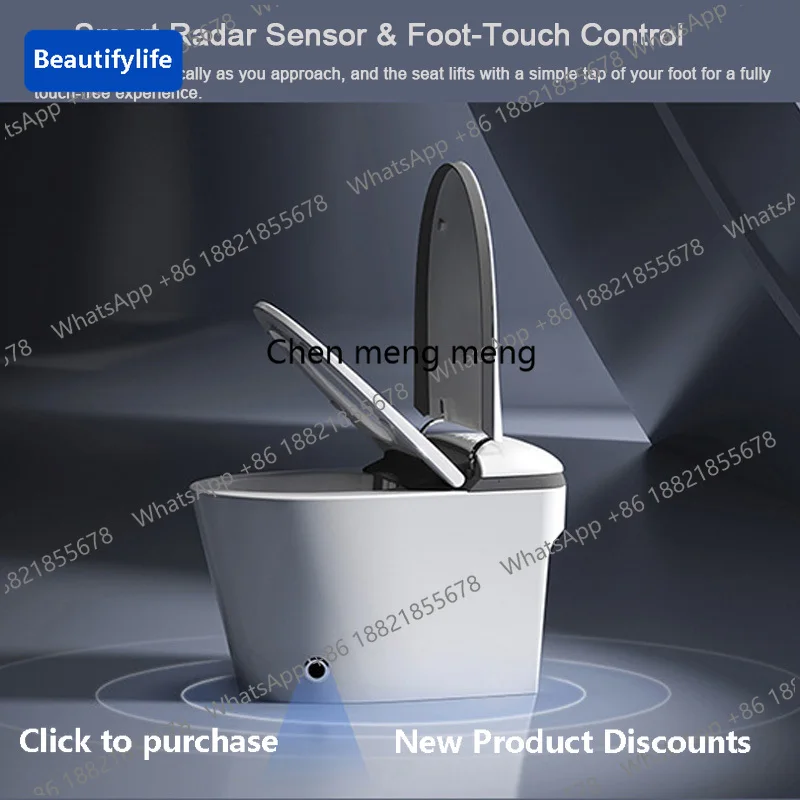 M183 Smart Toilet Bidet with Heated Seat Automatic Lid Flush Remote Control Warm Air Dryer Nightlight Elongated Intelligent Toil