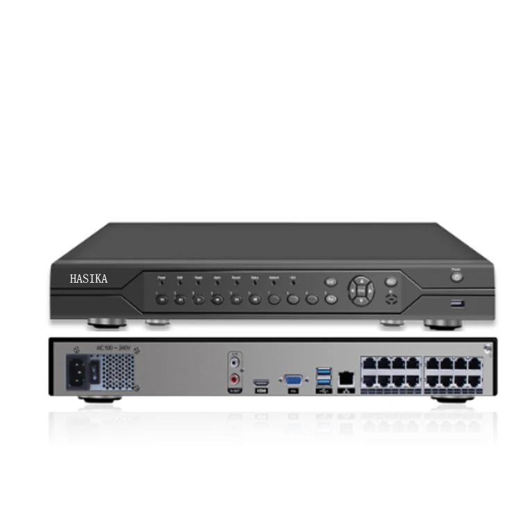 مسجل فيديو شبكي 16 قناة Cctv H.265 4K 16 Ch Dvr Poe Nvr #3
