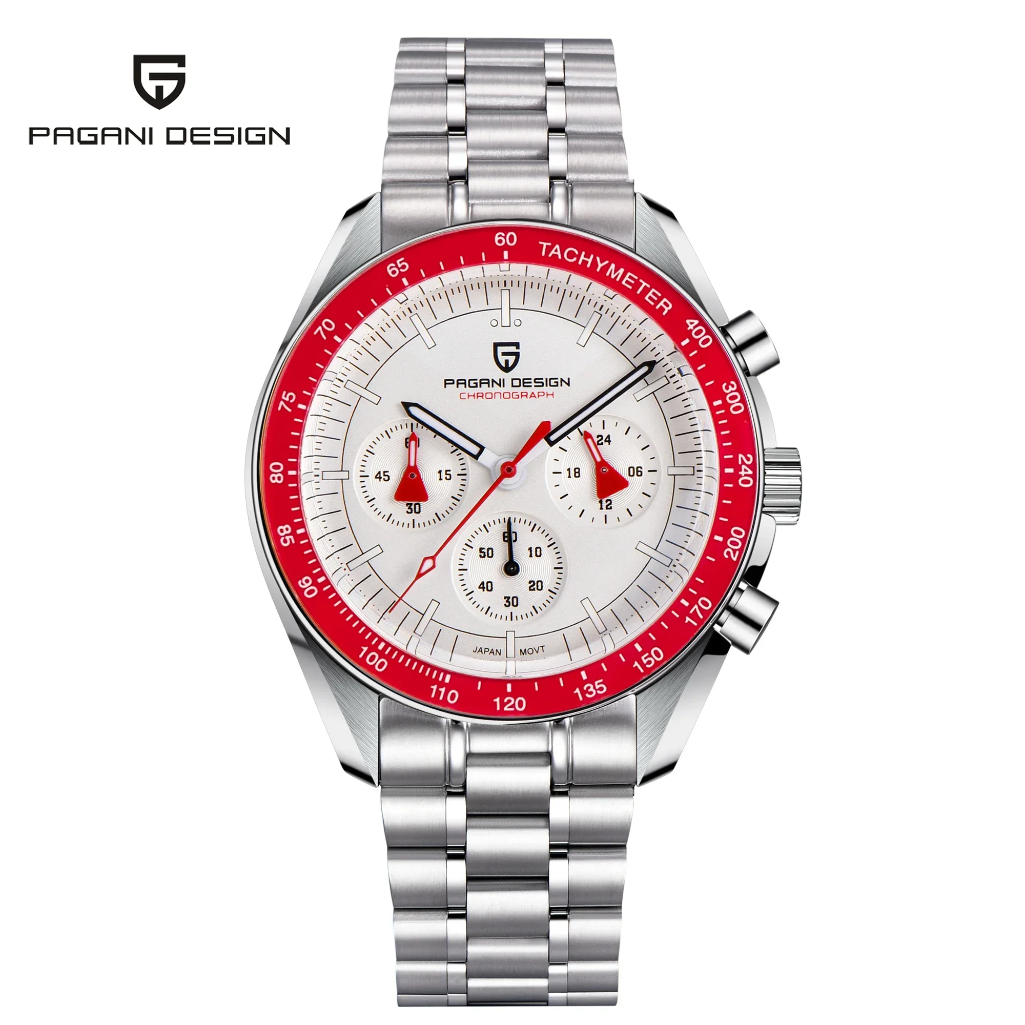 PAGANI DESIGN 2026 New V5 PD1701 Men's Watches Luxury Quartz Watch Men Sport Speed Chronograph AR Sapphire Glass 100M Waterproof image 3