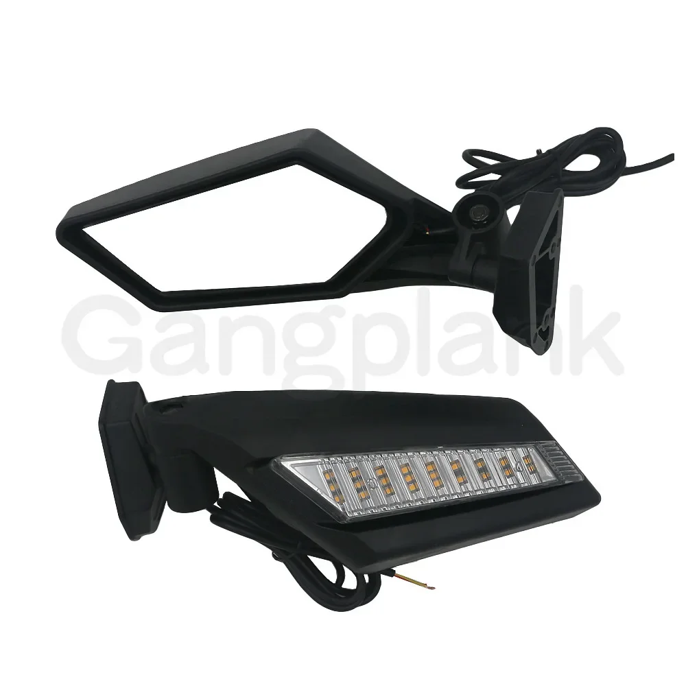 Espejos retrovisores para ATV, retrovisores laterales con luz UTV, retrovisores de marcha atrás para Can-Am Maverick X3, Suzuki King Quad 450, Quadracer 450