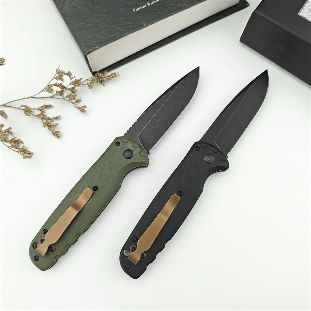 Outdoor BM 4300 CLA Pocket Folding Knife 9Cr14Mov Blade G10 Handle Camping Tactical Utility Knives Hunting Self Defense Tool