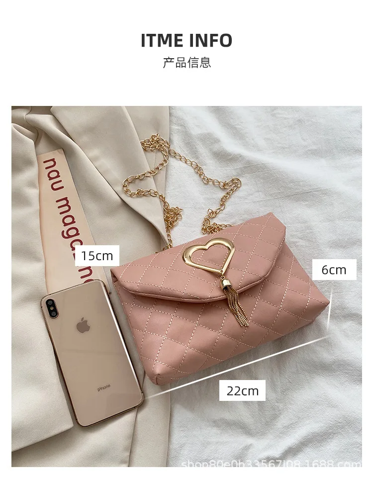 Love embroidery fringed bag 2024women bags foreign trade small bag Korean version women's shoulder oblique span bag women