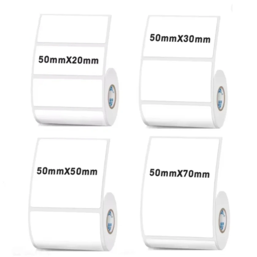 

50mm Width Thermal Label Sticker Waterproof White Self-Adhesive Label Paper Price DIY Gift Tag Clothing for Thermal printer