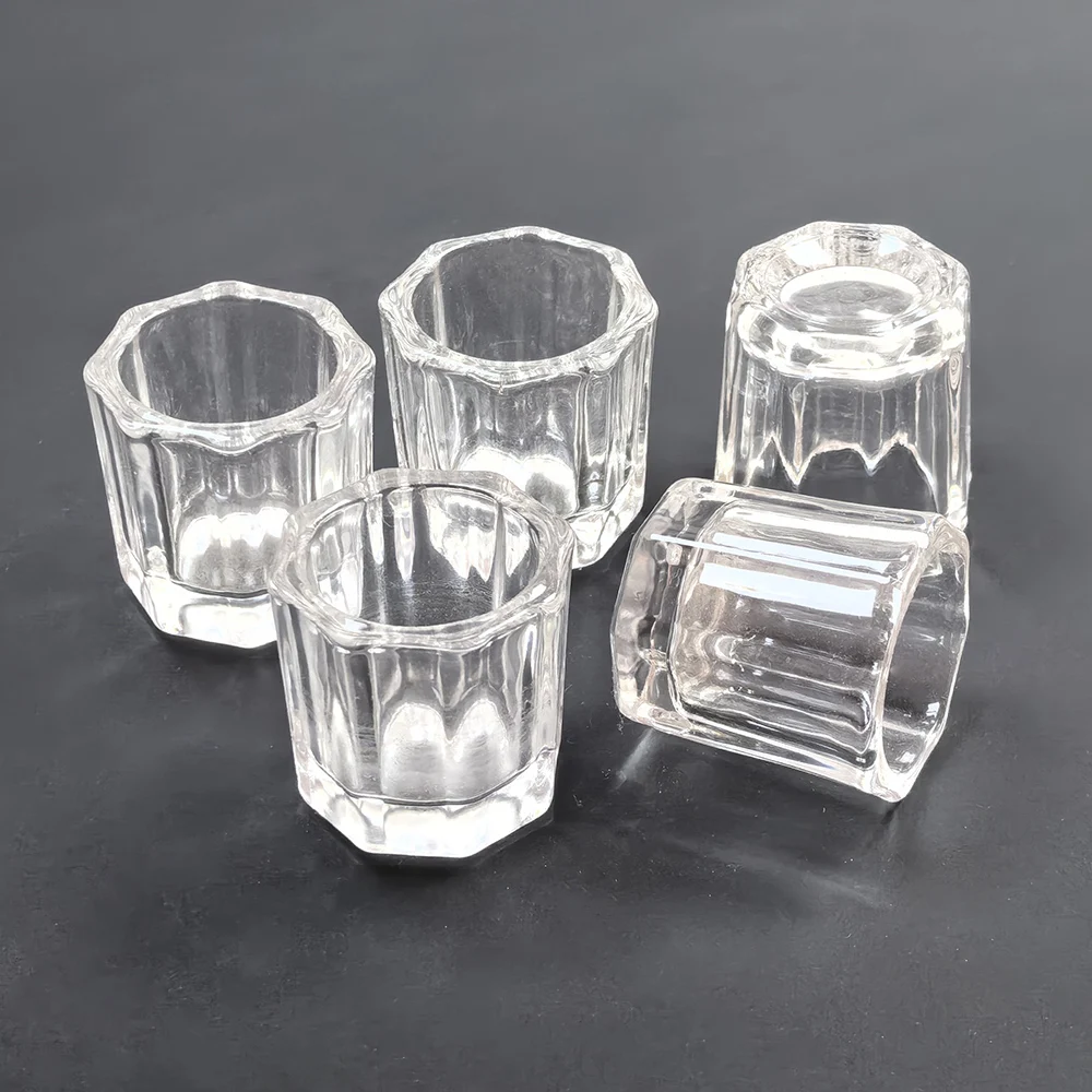 Nail Art Acrylic Liquid Cup Dappen Dish Container Glass Crystal Cups Glassware Tools for Nail Art Design