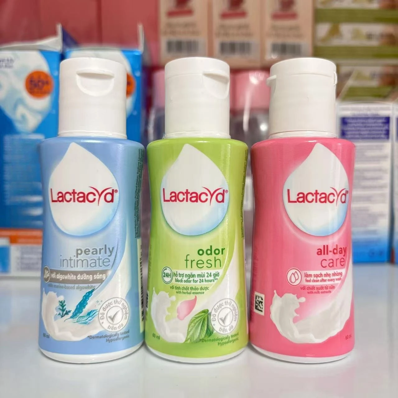 Thai Lactacyd Feminine Wash 120ml, pH-Balanced & Gentle Cleansing, Soothing Care for Sensitive Skin