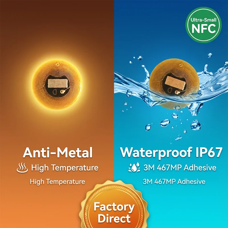 6mm Diameter FPC NFC Tag NTAG213 144B Rewritable Mini RFID Sticker for  IoT Projects Asset Tracking and Authentication view 4
