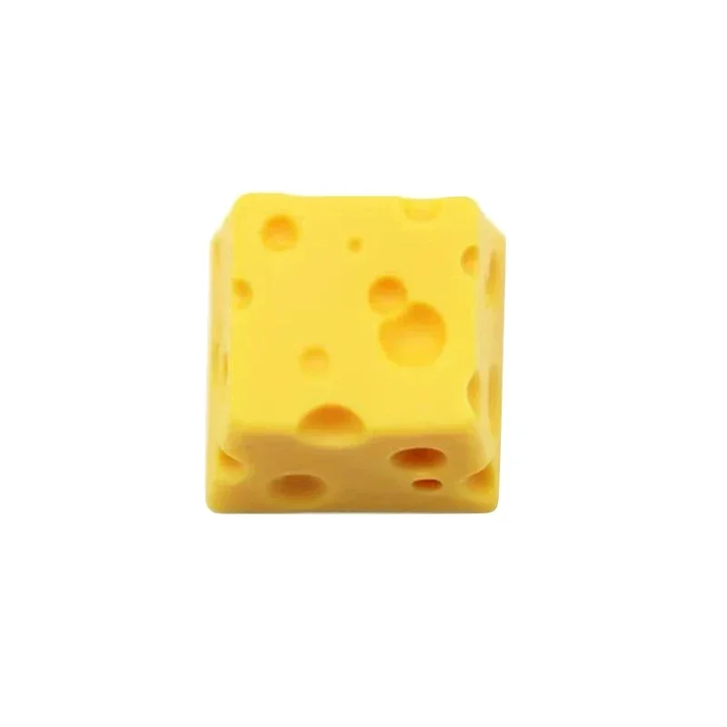 Queijo Keycap Personalidade Resina Teclado Mecânico para KEY Cap Chesse Cake Design Amarelo