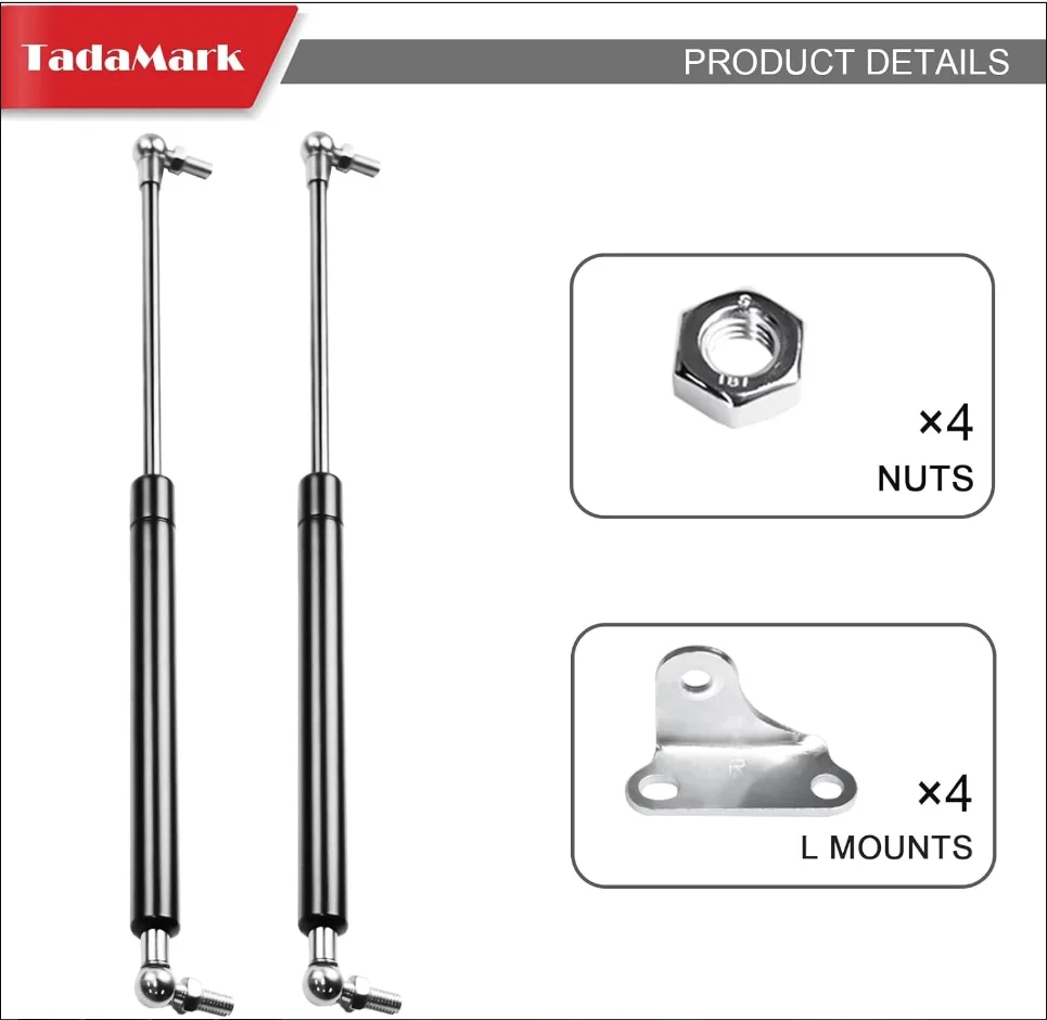 2x 300N Gas Spring Universal Shock Absorber Hydraulic Lift Support Strut Bar For RV Bed Car Machine Furniture Car Rear Trunk