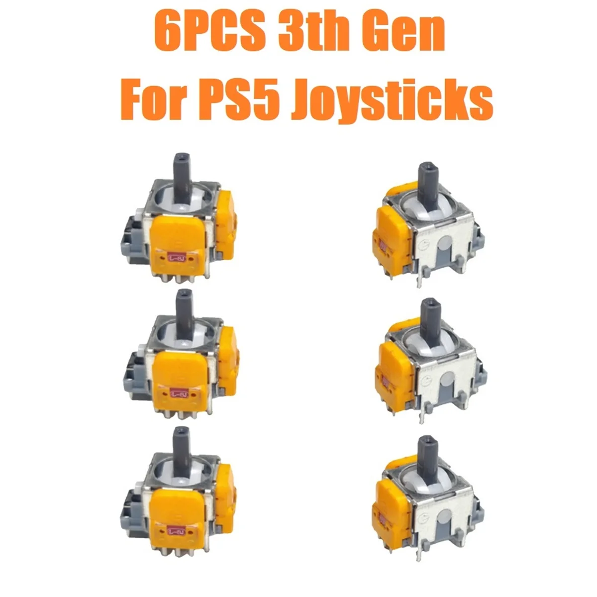 6PCS for PS5 Joysticks Hall Electromagnetic High Precision Adjustable Joysticks